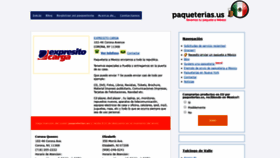 What Paqueterias.us website looked like in 2020 (4 years ago)