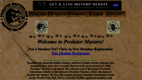 What Predatormastersforums.com website looked like in 2020 (3 years ago)