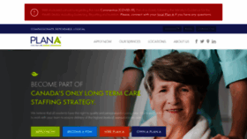 What Planahealthcarestaffing.ca website looked like in 2020 (3 years ago)