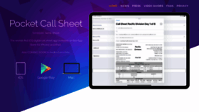 What Pocketcallsheet.com website looked like in 2020 (3 years ago)