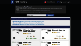 What Platprices.com website looked like in 2020 (3 years ago)