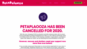 What Petapaloozapa.com website looked like in 2020 (3 years ago)