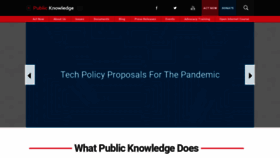 What Publicknowledge.org website looked like in 2020 (3 years ago)