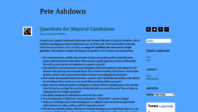 What Peteashdown.org website looked like in 2020 (3 years ago)