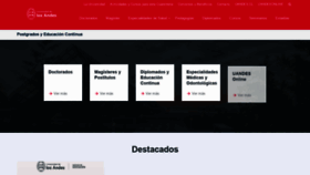 What Postgradosuandes.cl website looked like in 2020 (3 years ago)