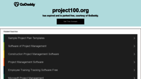 What Project100.org website looked like in 2020 (3 years ago)