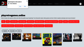 What Playretrogames.online website looked like in 2020 (3 years ago)