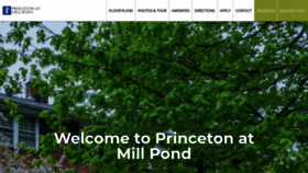 What Princetonatmillpond.com website looked like in 2020 (3 years ago)