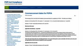 What Popiact-compliance.co.za website looked like in 2020 (3 years ago)