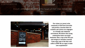 What Perccoffeehouse.com website looked like in 2020 (3 years ago)