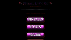 What Pinballuniverse.com website looked like in 2021 (3 years ago)