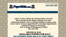 What Pups4kids.com website looked like in 2021 (3 years ago)
