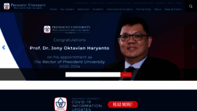 What President.ac.id website looked like in 2021 (3 years ago)