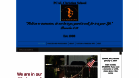 What Pcalchristianschool.com website looked like in 2021 (3 years ago)