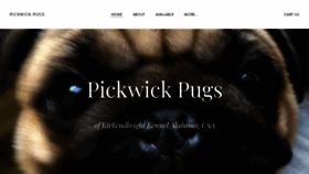 What Pickwickpugs.com website looked like in 2021 (3 years ago)
