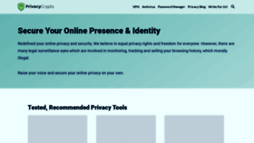 What Privacycrypts.com website looked like in 2021 (3 years ago)