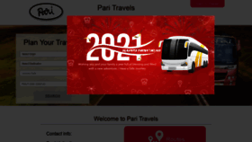 What Paritravels.com website looked like in 2021 (3 years ago)
