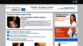 What Plasticsurgeryportal.com website looked like in 2021 (3 years ago)