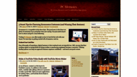 What Pcmemoirs.com website looked like in 2021 (3 years ago)