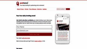 What Podnews.net website looked like in 2021 (3 years ago)