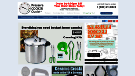 What Pressurecooker-outlet.com website looked like in 2021 (3 years ago)