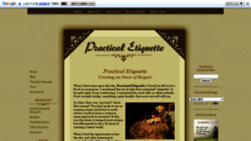 What Practicaletiquette.com website looked like in 2021 (3 years ago)