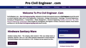 What Procivilengineer.com website looked like in 2021 (3 years ago)