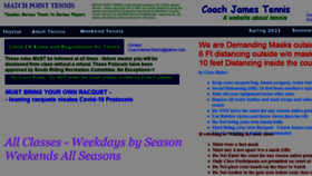 What Playtennisnow.com website looked like in 2021 (3 years ago)
