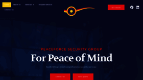 What Peaceforcesecurity.co.za website looked like in 2021 (3 years ago)