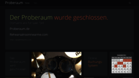 What Proberaum.de website looked like in 2021 (3 years ago)