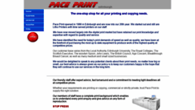 What Paceprint.co.uk website looked like in 2021 (3 years ago)