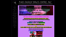 What Pureenergydance.net website looked like in 2021 (3 years ago)