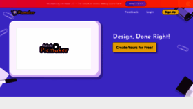What Picmaker.com website looked like in 2021 (3 years ago)