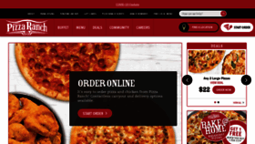 What Pizzaranch.com website looked like in 2021 (3 years ago)