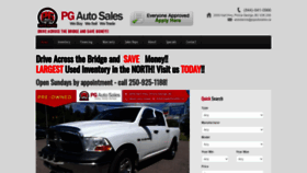 What Pgautosales.ca website looked like in 2021 (3 years ago)