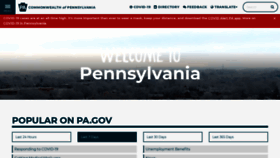 What Pa.gov website looked like in 2021 (3 years ago)
