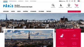 What Parisinfo.com website looked like in 2021 (3 years ago)