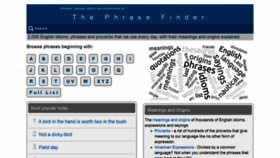 What Phrases.org.uk website looked like in 2021 (3 years ago)