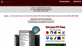 What Portableapps.com website looked like in 2021 (3 years ago)