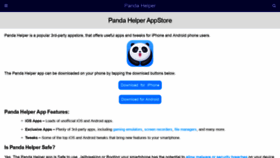 What Panda-helper.org website looked like in 2021 (3 years ago)