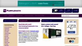 What Purplemath.com website looked like in 2021 (3 years ago)
