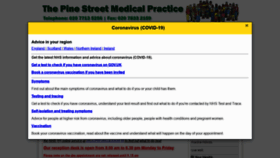 What Pinestreetpractice.co.uk website looked like in 2021 (3 years ago)
