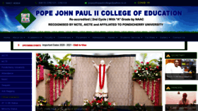 What Popejohnpaulcollege.org website looked like in 2021 (3 years ago)