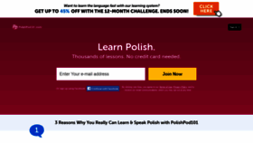 What Polishpod101.com website looked like in 2021 (3 years ago)