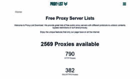 What Proxy-list.download website looked like in 2021 (3 years ago)