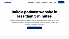What Podpage.com website looked like in 2021 (3 years ago)