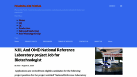What Pharmajobportal.com website looked like in 2021 (3 years ago)