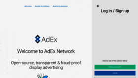 What Platform.adex.network website looked like in 2021 (3 years ago)