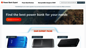What Powerbankexpert.com website looked like in 2021 (3 years ago)