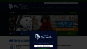 What Plymouthmn.gov website looked like in 2021 (3 years ago)